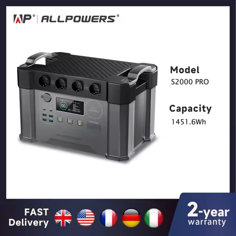 ALLPOWERS Portable Power Station 2000W / 2400W Emergency Backup High-power Power Supply for Home Out