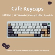 [SG Local Stock] Cafe Keycaps | Cherry Profile | PBT Dye-Sub | Royal Kludge Tecware Keychron Akko Keycap