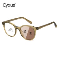 Cyxus แว่นกรองแสง กันแดด UV400 ออกแดดเปลี่ยน "เทาดำ"กรองแสงสีฟ้า ลดอาการตาล้า แฟชั่นผู้หญิง 8375