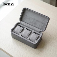 [Ioensy] Compact watch box with 3 slots, portable watch box with 3 Green 3-slot