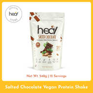 Heal Salted Chocolate Protein Shake Powder - Vegan Protein (15 servings) HALAL - Meal Replacement Pea Protein Plant Based Protein