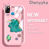 เคส Chenyyyka สำหรับ Infinix Smart 5 Smart 6 Smart 6 Hot 7 Hot 10 Lite เคสการ์ตูนน่ารักไดโนเสาร์ตัวน้อยน่ารักแบบนิ่มสุดน่ารักกันกระแทกแบบใสเคสมือถือสร้างสรรค์เคสป้องกันโปร่งใสลายกล้องถ่ายรูป