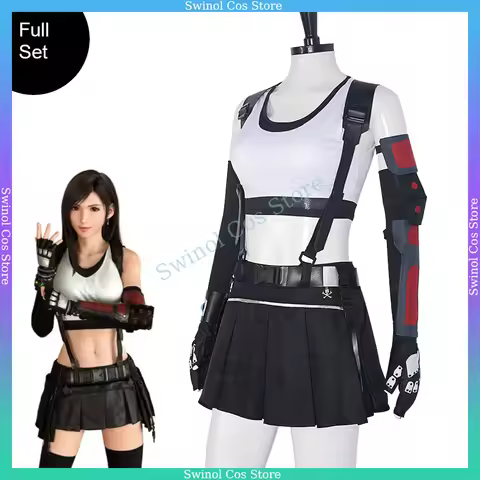 Final Fantasy Tifa Lockhart Cosplay Costume FF7 Tifa Battle Uniform Cosplay Party Costume For Women