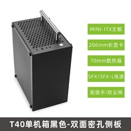 แบบพกพา Mini ITX Cool Fish T40 เคสคอมพิวเตอร์ SFX แหล่งจ่ายไฟสีชมพูด้านข้าง โปร่งแสง สีขาว เคสคอมพิว