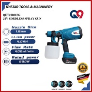 Q9 21V CORDLESS SPRAY GUN | 800W & 800ml Electric Paint Sprayer | QET2180CSG QNINE