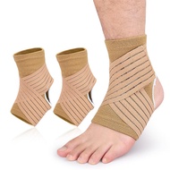 Ankle Support Brace for Women & Men, 1 Pair Ankle Compression Sleeve Adjustable Ankle Wrap, Breathab