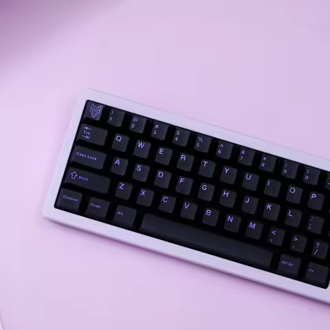 114 Keys Aifei ABS Keycaps Purple Double Shot Translucent Cherry Profile for Mechanical Keyboard AUL