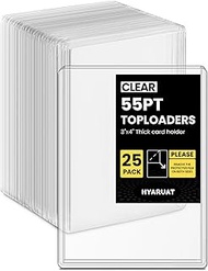 55pt Top Loaders for Cards, 3x4 Thick Holder with Protective Film, Toploader Card Protectors Hard Pl