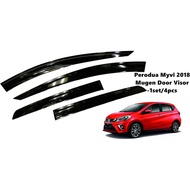 BOSOKO Perodua Myvi 2018 / Myvi G3 Mugen Door Visor / Door Window Visor - 1set / 4pcs