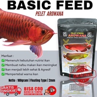 pelet ikan arwana super red kemasan 100gr | pakan ikan | makanan ikan