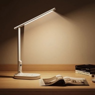 โคมไฟโต๊ะเขียนหนังสือ LED หรี่แสงได้3ระดับไฟ USB สำหรับกลางคืนสัมผัสแบบชาร์จไฟได้ Pelindung Mata โต๊ะข้างเตียงหลอดไฟสำหรับห้องนอนโต๊ะพับเก็บได้