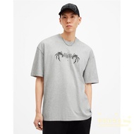 ALL SAINTS New Oversized Black and White Graffiti Printed Cotton Short sleeved T-shirt
