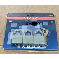 Vimaz Anti-Cut Solid Brass Padlock Series 818 (40mm x 3 pcs) 403KA