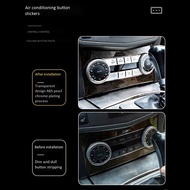 8PCS AC Dash Buttons Cover Media Volume Buttons Cover Stickers for C ML W204