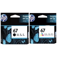 [ORIGINAL INK] HP 67 67XL 67 XL Black Tri-color Ink Cartridge / Value Set (Individual Pack)