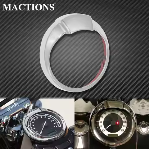 5'' Motorcycle Visor Ring Speedometer Cover Bezel Chrome For Harley Dyna FLD 2012-2017 Touring Road 
