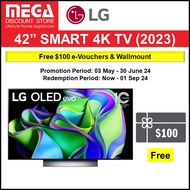 LG OLED42C3PSA 42" 4K OLED EVO C3 SMART TV + FREE $100 GROCERY VOUCHER+WALL MOUNT