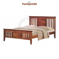 Queen Size Wooden Bed Frame (Solid Wood)