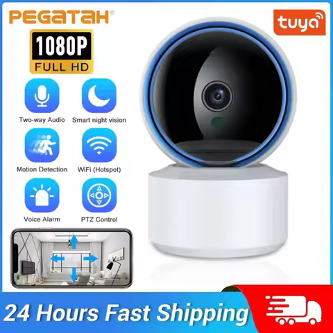 Tuya Wifi IP Camera Baby Smart Monitor 360° PTZ Motion Detect Two Way Audio Night Vision Supports TC