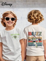 2026 Disney Summer Kids 3d T-shirt Short Sleeve Top Cartoon PixarToy Story Buzz Lightyear Printed Bo