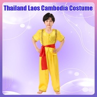 Cambodia Costume for Kids Boys Thai Culture Suit Teenager Outfit