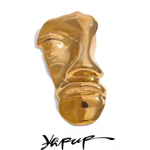 Yhpup Statement Stainless Steel Face Portrait Brooches Stylish Unique Clothing Accessories Tarnish R