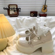 Mary Jane Shoes French Thick-Soled Heightened Retro jk Mary Jane Shoes