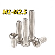 [XNY] Screw M1/M1.2/M1.4/M1.6/M2/M2.5 Nickel-Plated Round Head Screw Phillips Round Head Screw Hard 