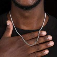 Men's Fashion Necklace Simple Titanium Steel Non-Fading Diy Single Chain Accessories 3mm Stainless S