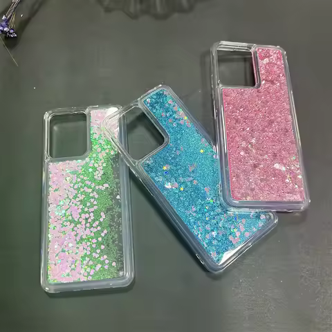 Poco F5 Case Floating Glitter Liquid Bling Cover For Xiaomi Mi Poco M6 4G X3 GT X5 M4 Pro 5G Quicksa
