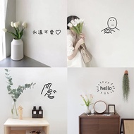 Feiya|Arrival The Next Day Minimalist Style Decorative Stickers 151~200 Wall Cut Character Cursive F