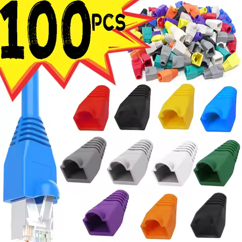 Plastic RJ45 Ethernet Network Cable Cover Strain Relief Boots Cable Connector Plug Covers for CAT5 C