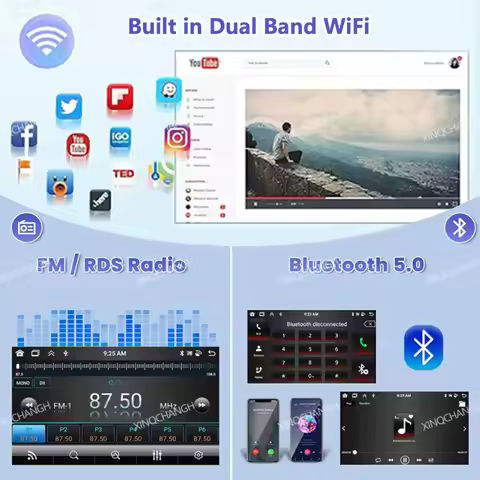 Android 16 Car Radio Carplay Auto For Mitsubishi Outlander 3 III GF0W GG0W 2018 - 2021 BT Head Unit 