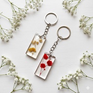 [Ready Stock] Transparent Resin art Flower Keychain - Keychain l Gift l Accessories l Unique Gift l 