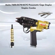 C Type Staple GUN Meite 760S/C7C/C7E Air C-Ring Gun Nailer Tool For Animal Cage Plier Hog Ring Plier