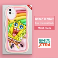 Casing hp Realme 2 Pro Narzo 20 30 30A 20A 50 Pro 50i 50A Prime Q5 Happy SpongeBob 3D Soft Case Comf