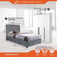 SKL 2IN1 BEDROOM SET_MIA SINGLE 3FT Divan Set / Set Bilik Moden/Bedroom Set Moden/Bedroom Set Murah