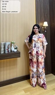 BAJU SETELAN WANITA MOTIF BUNGA BAHAN RAYON ONESET JUMBOO XL XXL