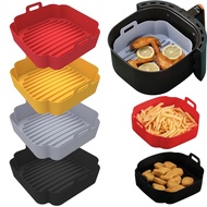 【Be worth】 Reusable Silicone Air Fryer Liner Basket Square Air Fryer Pot Tray Heat Resistant Food Baking For Airfryer Chicken Accessories