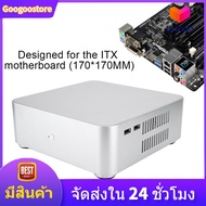 Mini Computer ITX Motherboard Case 2*USB2.0 Aluminum Alloy HTPC Desktop PC ITX case Case