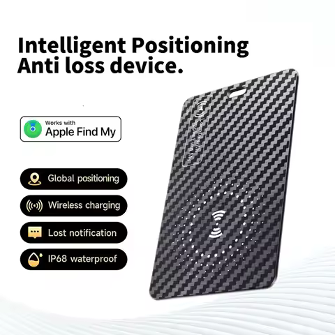 Wallet Tracker Card Rechargeable Tracking Card,Compatible with Apple Find My APP iOS,IP68 Waterproof
