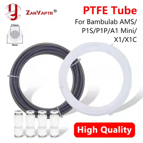 For Bambu Lab Ptfe Tube 2 5mm 4mm P1S P1P AMS A1 Mini 3D Printer Teflonto Pipe X1C Bambulab Ptfe Tub