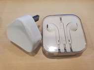 Apple earphone 原裝 earphone 耳筒 耳機  usb charger 充電器