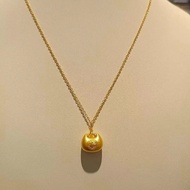 Golden Chubby Fu Ping An Lock Bag Titanium Steel Non-Fade Clavicle Chain Golden Chubby Fu Ping An Lo