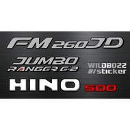 Sticker hino 500 series FM 260 JD