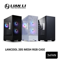 LIAN LI LANCOOL 205 MESH RGB ATX CASE (BLACK/WHITE)