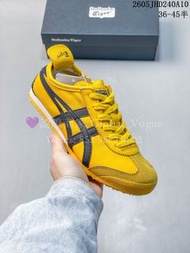 紫鑽🌟誠信商家🌟💜全新Onitsuka Tiger Mexico 66 黃黑 皮革 經典休閒鞋 全新