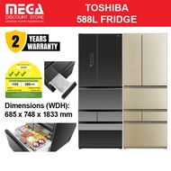 TOSHIBA GR-RM631WE-PGX 588L MULTI DOOR FRIDGE | 3 Ticks
