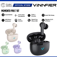 VINNFIER MOMENTO PRO 7 BT TRUE WIRELESS EARBUDS ANC QUAD MIC ENC 20H PLAYTIME DEEP BASS IPX5