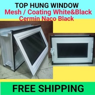 Top Hung Mesh 1ft x 2ft Toilet Window (Black Coating & White Coating)